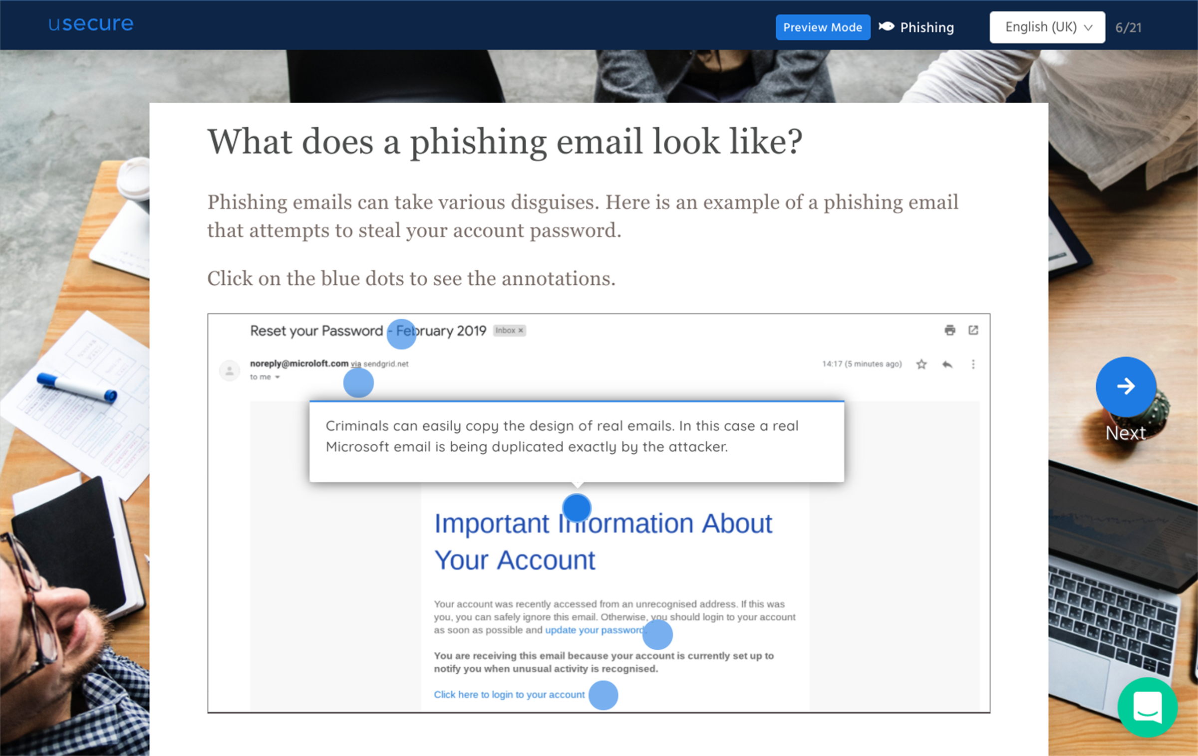 Usecure skjermbilde